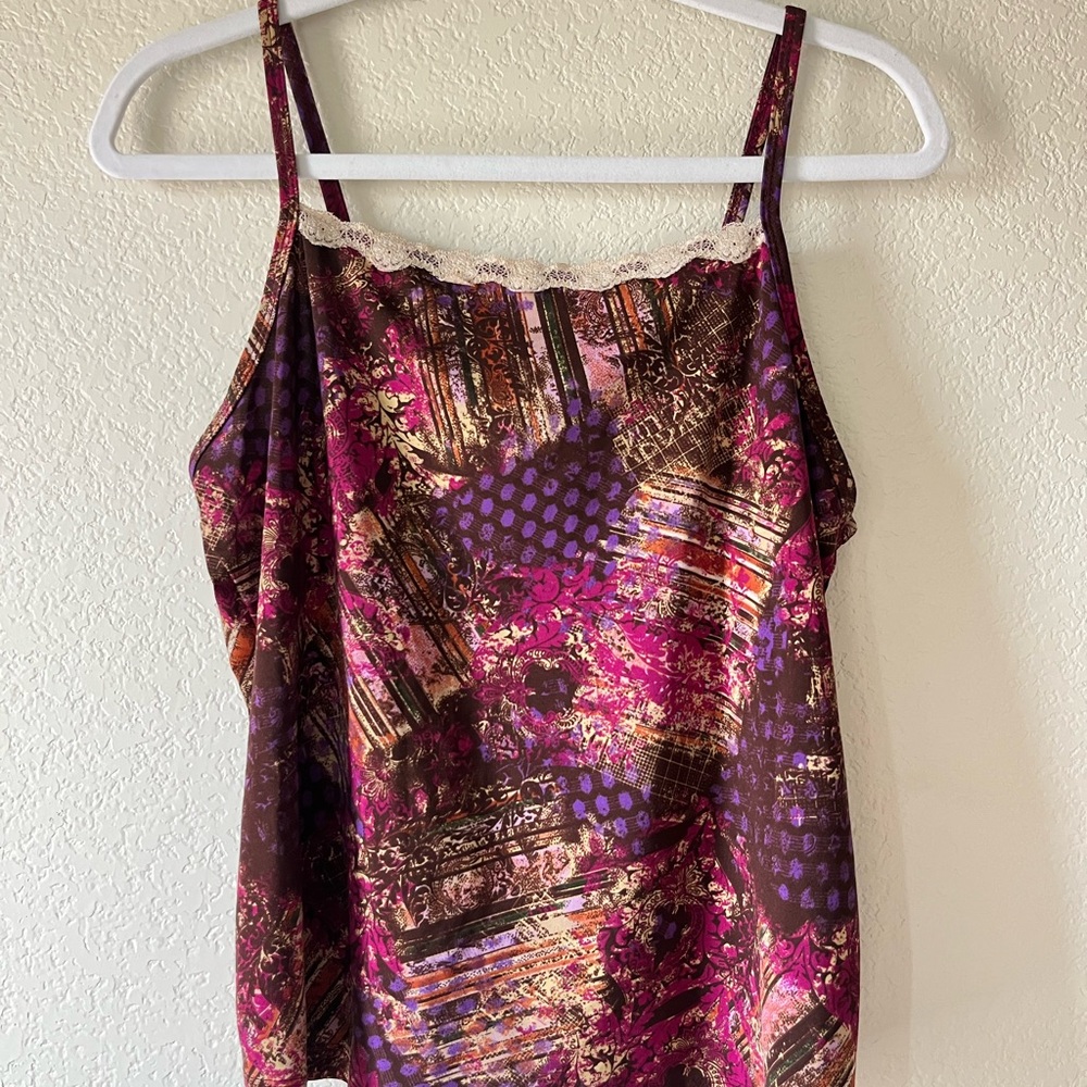 Vintage Faded Glory Women’s Floral Y2K Babydoll Lace Top